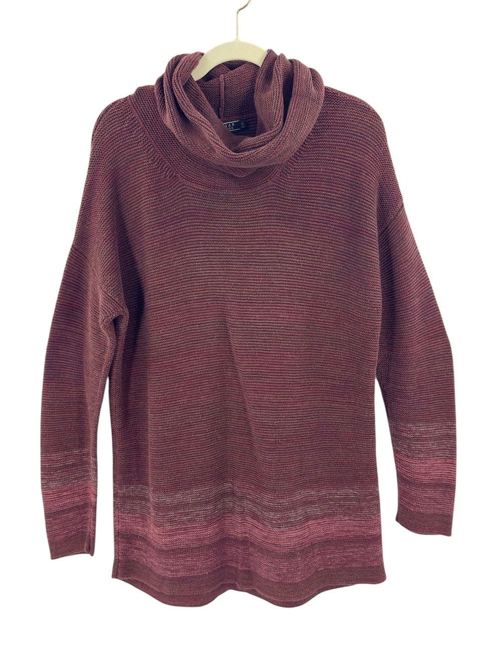 Peruvian Connection Tioga Pima Cotton Cowl‎ Neck Tunic Sweater Size Medium Cozy